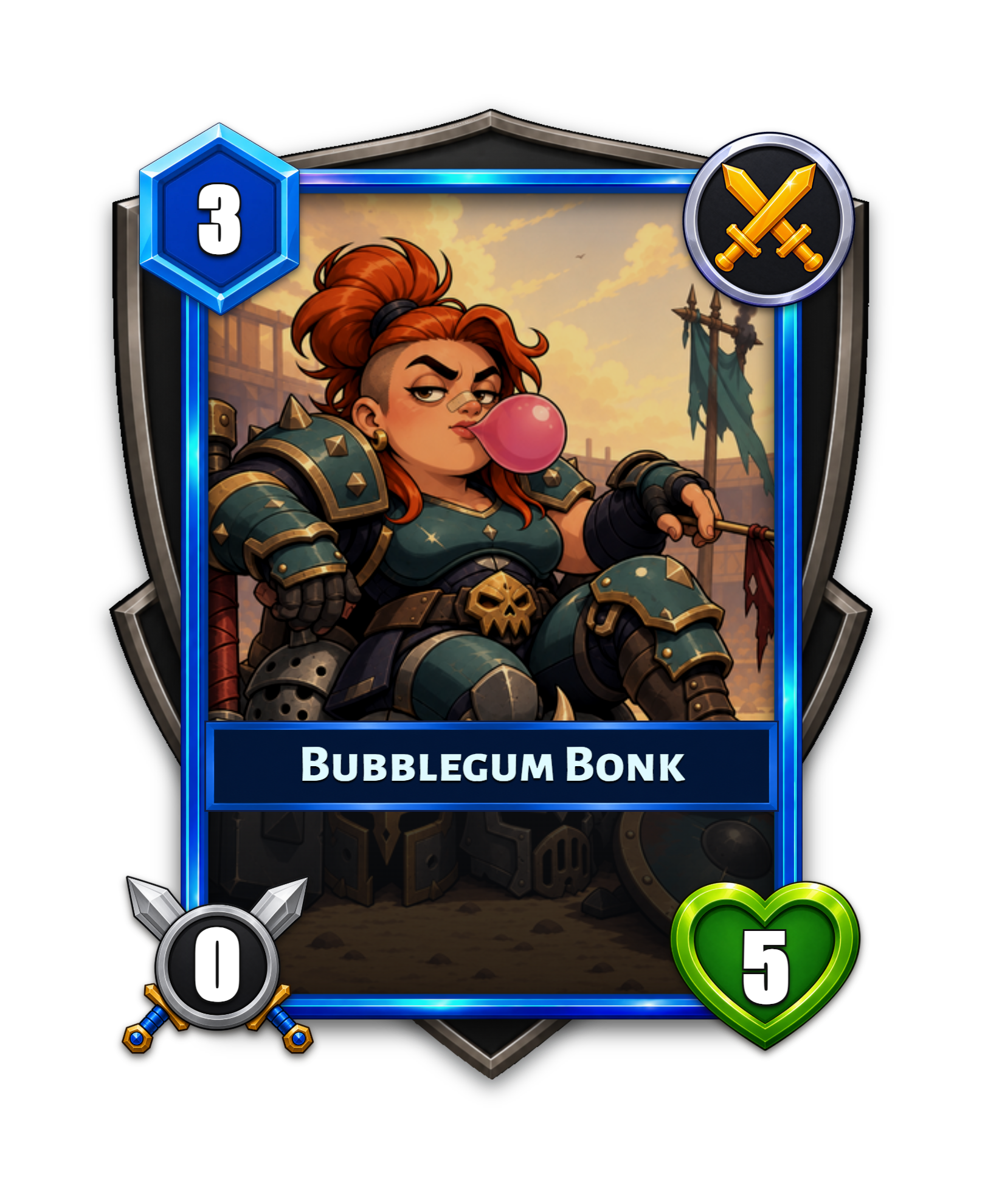 Bubblegum Bonk, Base card